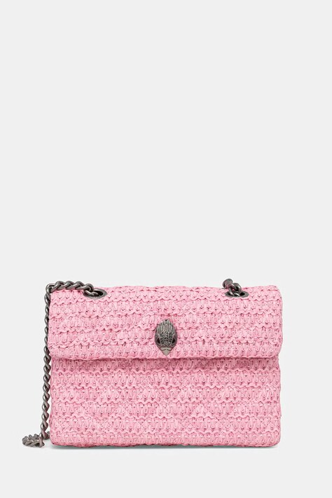 Kurt Geiger London torebka crossbody damska Raffia Kensington różowa 5582698999