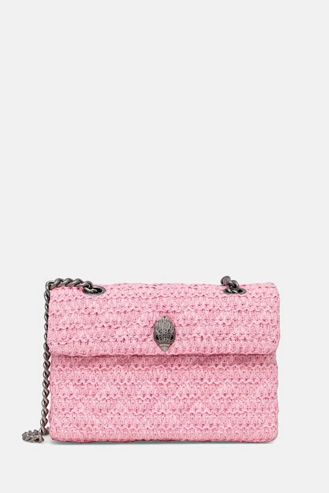 Kurt Geiger London torebka crossbody damska Raffia Kensington różowa 5582698999
