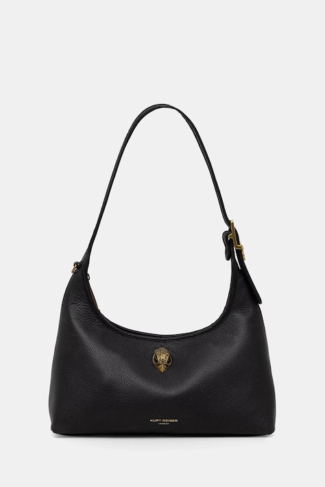 Kurt Geiger London torebka damska skórzana Kurt shoulder bag czarna 5587100109