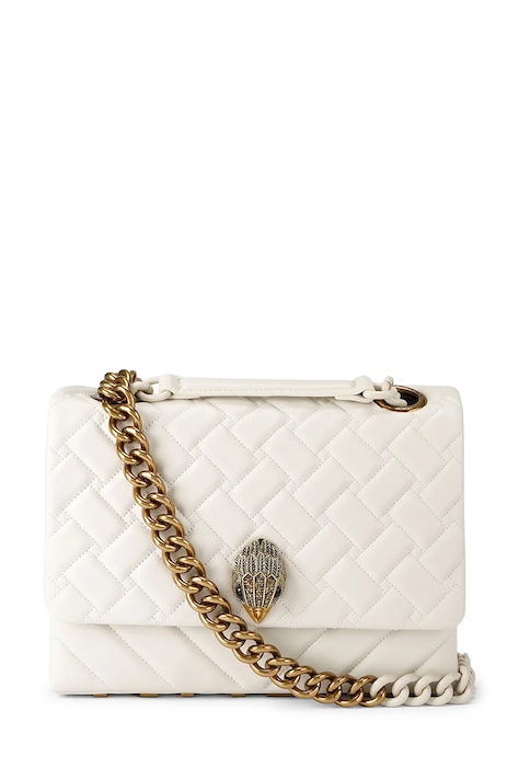 Kurt Geiger London чанта crossbody дамска от кожа Kensington бежова 5643741109