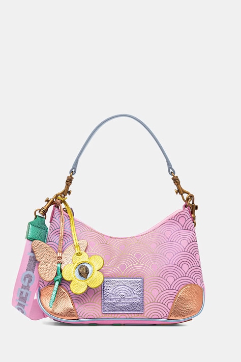 Kurt Geiger London torebka damska bawełniana Southbank fioletowa 5570998609