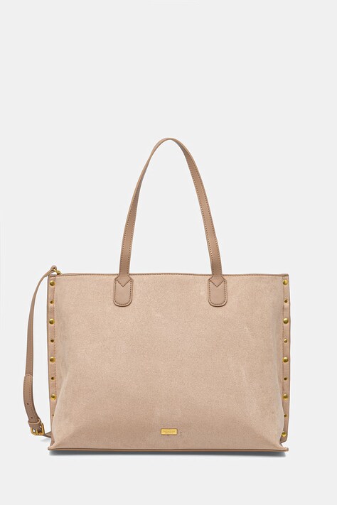 Morgan torebka shopper damska z imitacji zamszu beżowa 2CABASU