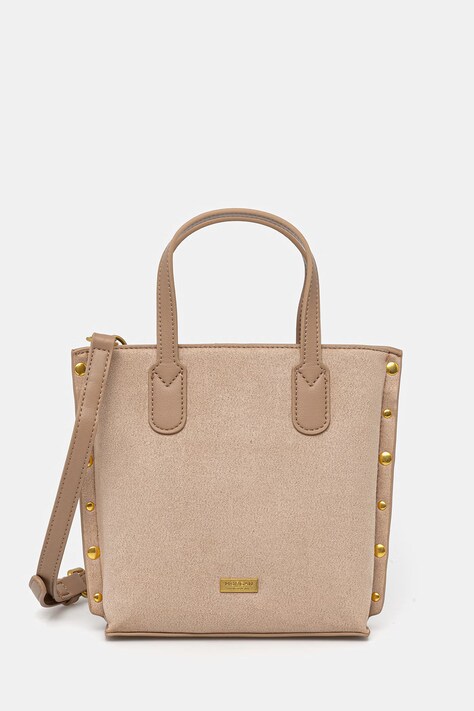 Morgan torebka damska z imitacji zamszu beżowa 2PETISU