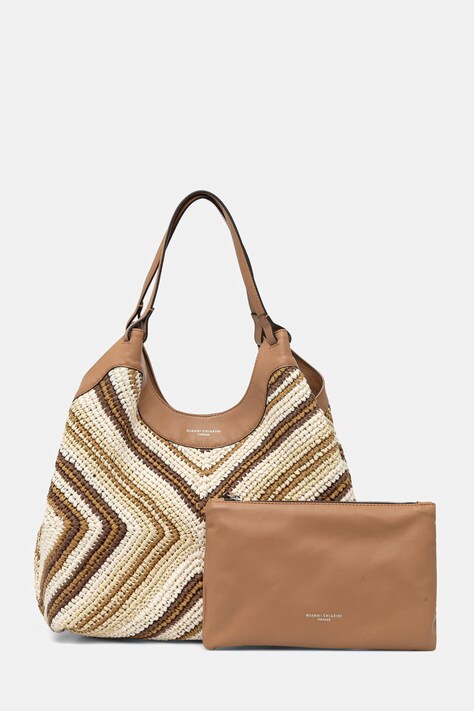 Gianni Chiarini torebka shopper damska DUA beżowa BS 12190 DIAMIX