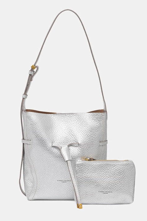 Gianni Chiarini vaková kabelka dámská kožená SIENNA stříbrná BS 11786 RNGDBL T.U.