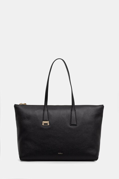 Furla torebka shopper damska skórzana Olivia L Tote czarna WB01940 HSF000 O6000