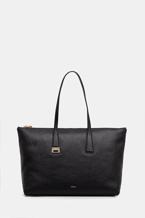 Furla torebka shopper damska skórzana Olivia L Tote czarna WB01940 HSF000 O6000
