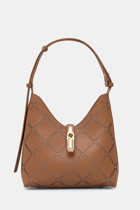 Furla torebka damska skórzana Goccia S Hobo brązowa WB01979