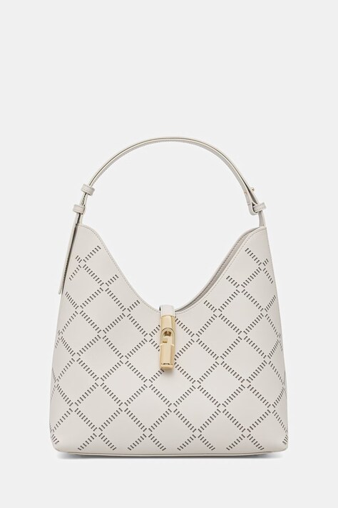Furla torebka shopper damska skórzana Goccia M Hobo beżowa WB01499 BX3947 1704S