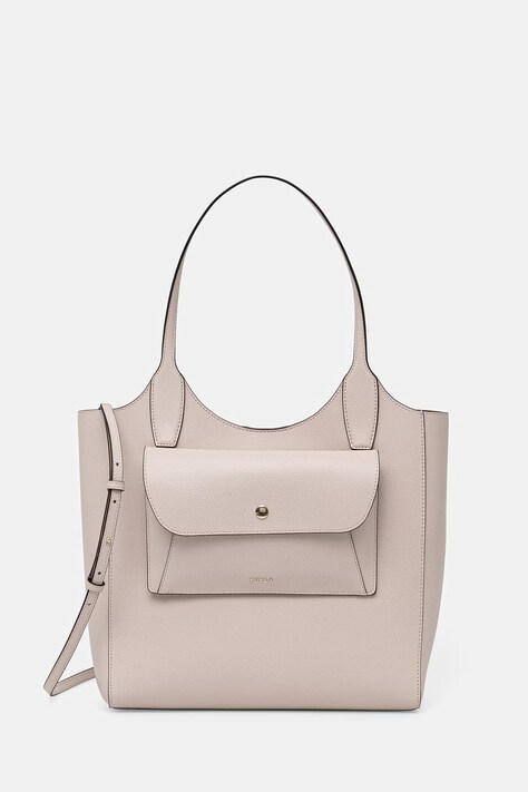 Furla torebka damska skórzana Lea M Tote beżowa WB01941 ARE000 LIN00