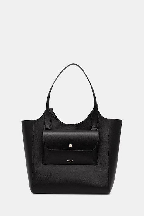 Furla torebka shopper damska skórzana Lea M Tote czarna WB01941 ARE000 O6000