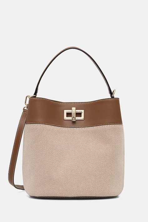 Furla torebka worek damska skórzana Amelia M Bucket Bag beżowa WB01953 BX3542 TCO00
