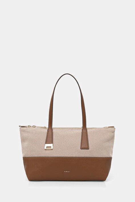 Furla torebka shopper damska Olivia M Tote beżowa WB01977 BX3542 TCO00