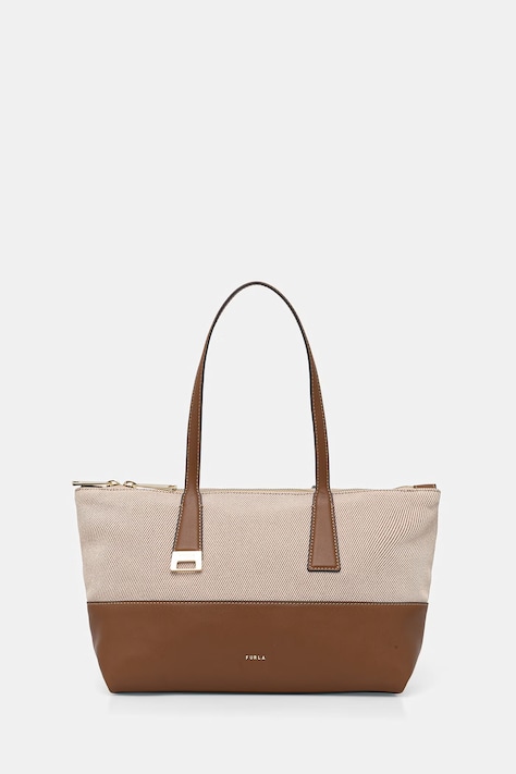 Furla torebka shopper damska Olivia M Tote beżowa WB01977 BX3542 TCO00