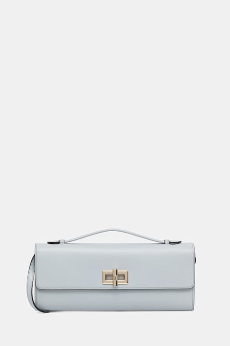 Furla geantă crossbody pentru femei, din piele Clara Crossbody Clutch albastră WE00841
