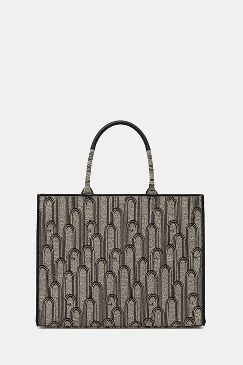 Furla torebka tote damska bawełniana Opportunity L Tote beżowa WB00255 BX4614 TON00