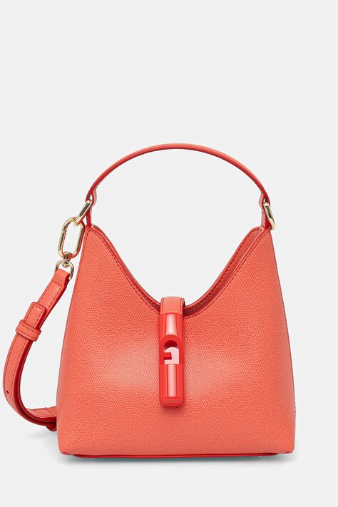 Furla torebka damska skórzana Iride Mini Hobo pomarańczowa WE00876 ARE000 4477S