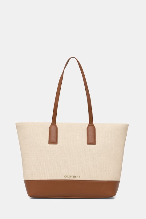 Valentino Bags torebka shopper damska ATENA RE beżowa VBS9PS01