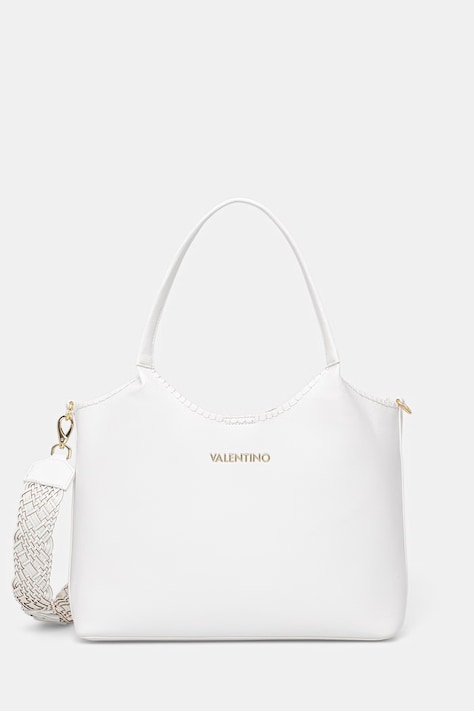 Valentino Bags torebka shopper damska z imitacji skóry ALEKSANDRA biała VBS9W901
