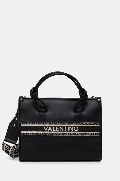 Valentino Bags torebka crossbody damska z imitacji skóry AELLA czarna VBS9ZW04