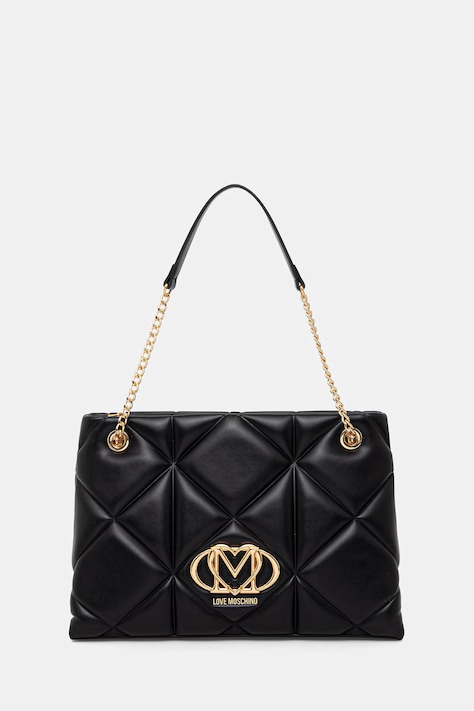 Love Moschino torebka shopper damska z imitacji skóry czarna JC4040PP0OLC0000