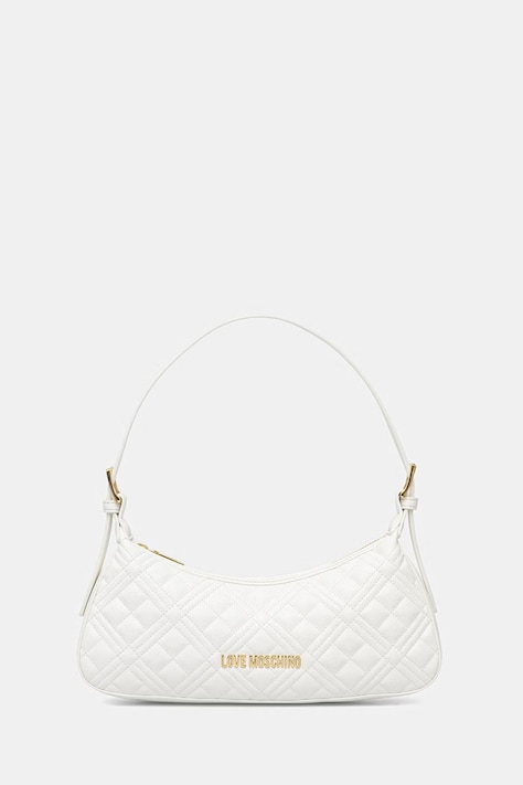 Love Moschino torebka bagietka damska z imitacji skóry biała JC4142PP0OLA0100