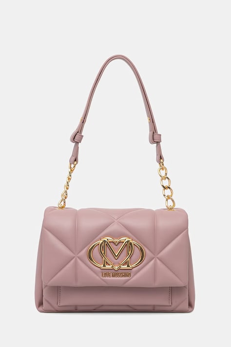 Love Moschino listová kabelka dámska z imitácie kože ružová JC4259PP0OLC0600