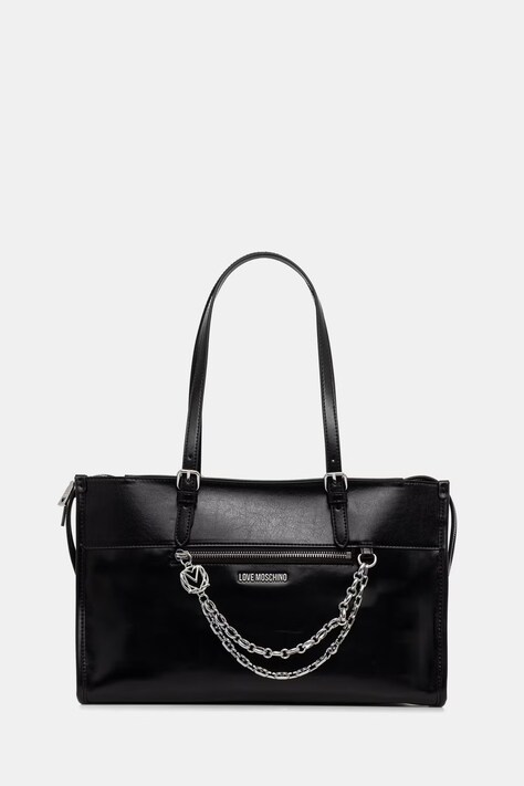 Love Moschino Torebka damska z imitacji skóry czarna JC4280PP0OK1100A