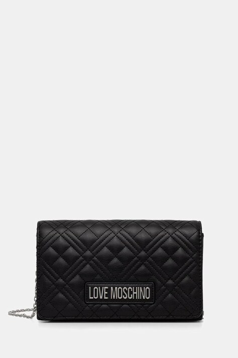 Love Moschino torebka crossbody damska z imitacji skóry czarna JC4079PP0OLA000B