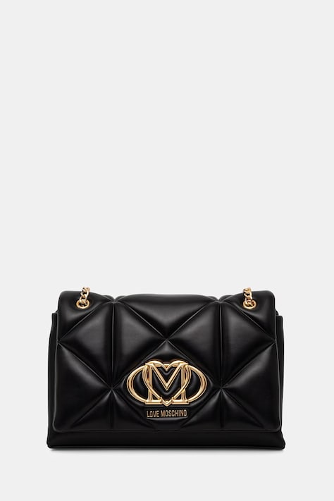 Love Moschino torebka crossbody damska z imitacji skóry czarna JC4041PP0OLC0000