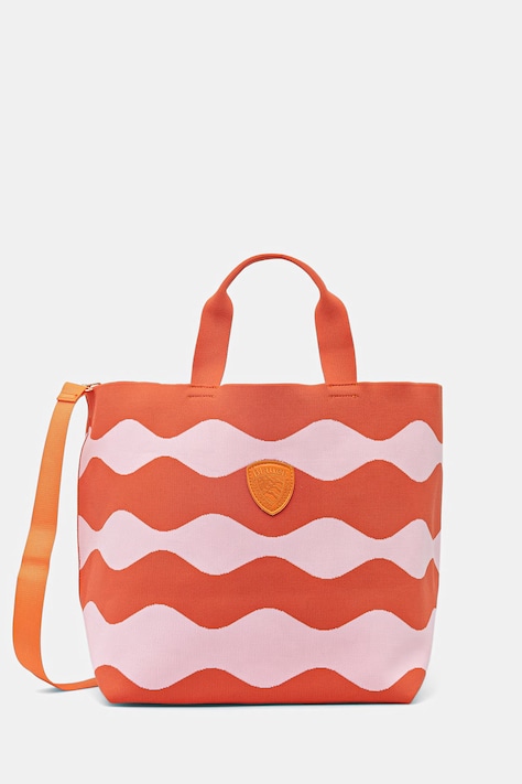 Blauer torebka shopper damska pomarańczowa BASKET01