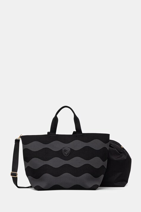 Blauer torebka shopper damska czarna BASKET01