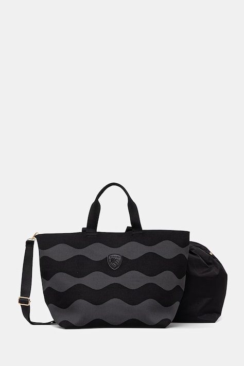 Blauer torebka shopper damska czarna BASKET01