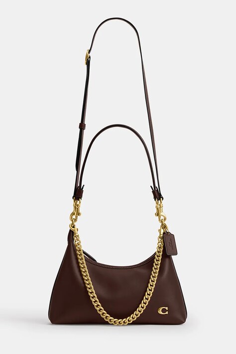 Coach Torebka damska skórzana Juliet Shoulder Bag 25 brązowa CDZ64