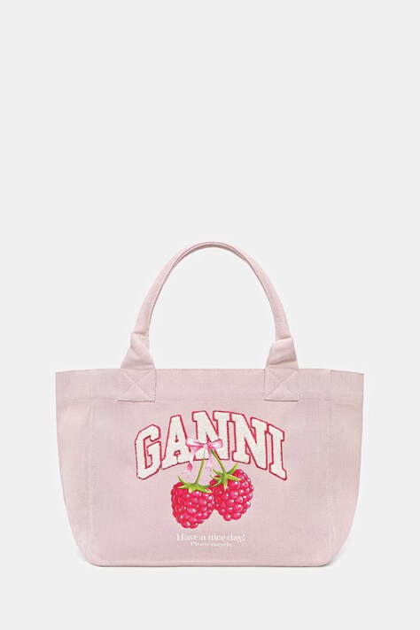 GANNI kabelka typu shopper dámska ružová B2110087