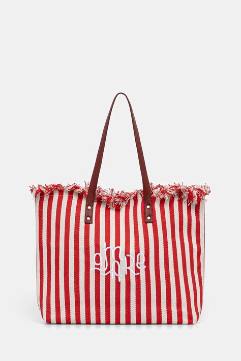 United Colors of Benetton torebka tote damska bawełniana czerwona 6O4LVY02N