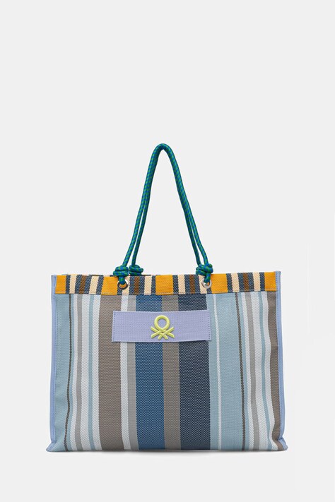 United Colors of Benetton torebka tote damska turkusowa 6VMJVY01Z