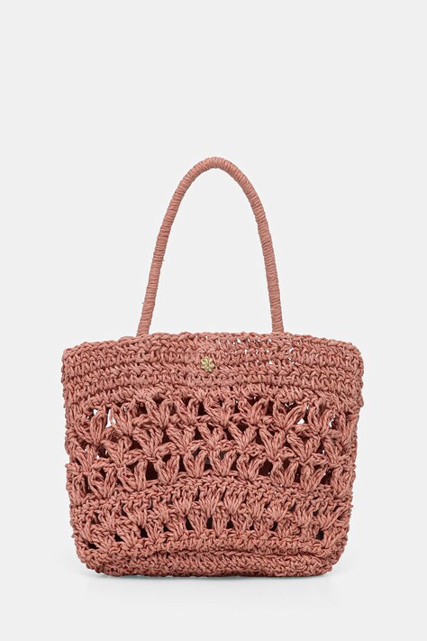 Hoss Intropia torebka damska pleciona różowa 5023108