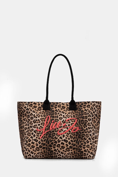 Liu Jo torebka shopper damska bawełniana brązowa VA6191 T549A