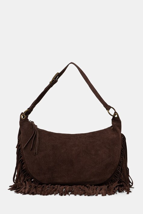 ViCOLO torebka rogal damska zamszowa brązowa XAB0062