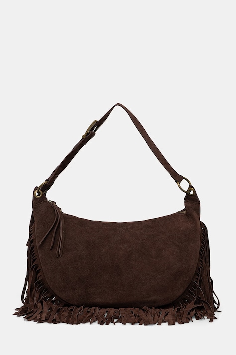 ViCOLO torebka rogal damska zamszowa brązowa XAB0062