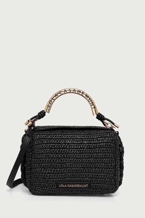 Lola Casademunt torebka crossbody damska pleciona czarna LS2604054