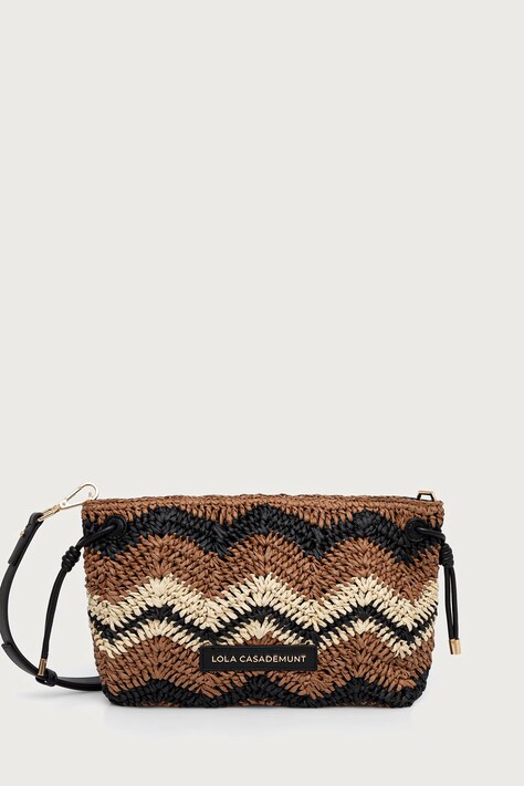 Lola Casademunt torebka crossbody damska pleciona brązowa LS2604097