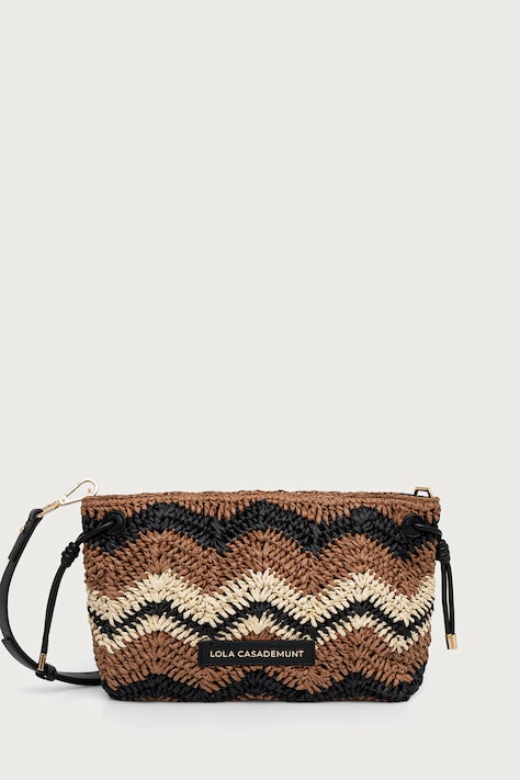 Lola Casademunt torebka crossbody damska pleciona brązowa LS2604097