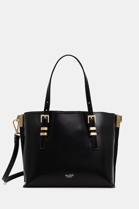 Aldo torebka crossbody damska z imitacji skóry ELONORIA czarna 14438446