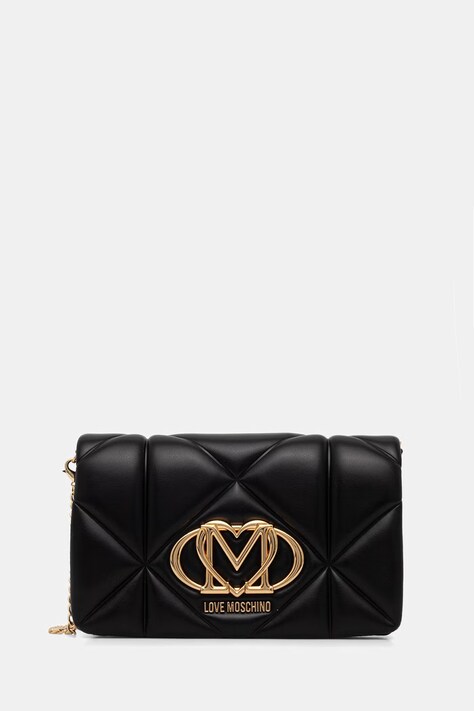 Love Moschino torebka crossbody damska z imitacji skóry czarna JC4043PP0OLC0000
