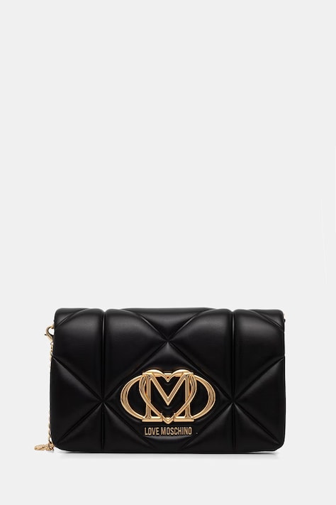 Love Moschino torebka crossbody damska z imitacji skóry czarna JC4043PP0OLC0000