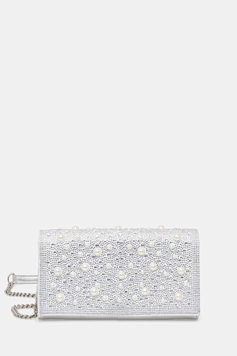 Steve Madden torebka crossbody damska Beforever srebrna SM13002319