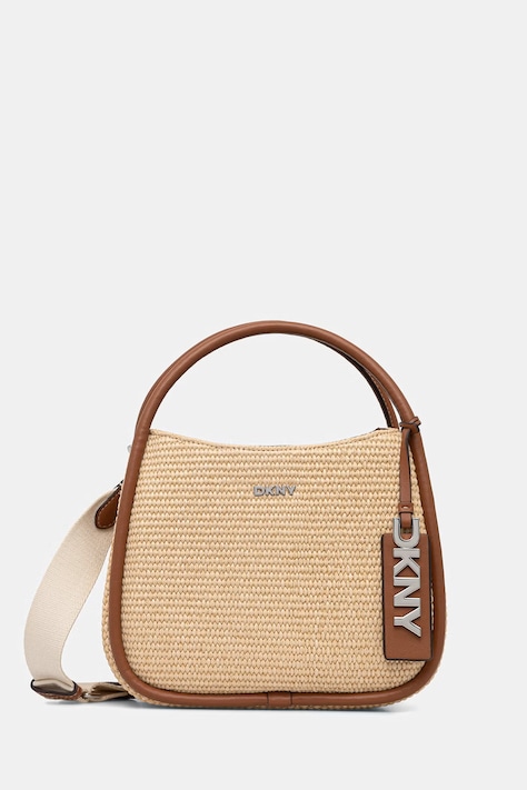 DKNY torebka crossbody damska pleciona beżowa R61CDK69