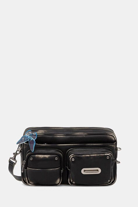 Andersson Bell Butterfly torebka crossbody damska skórzana czarna aaa533w